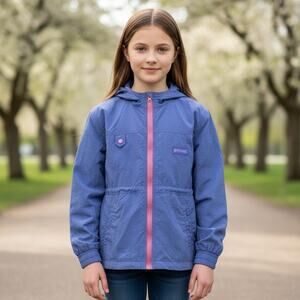 Vintage Rothschild Girl's Size Small Lightweight Coat Jacket Purple Lined Hooded